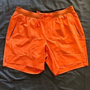 Mens Lululemon Tangerine Orange Shorts